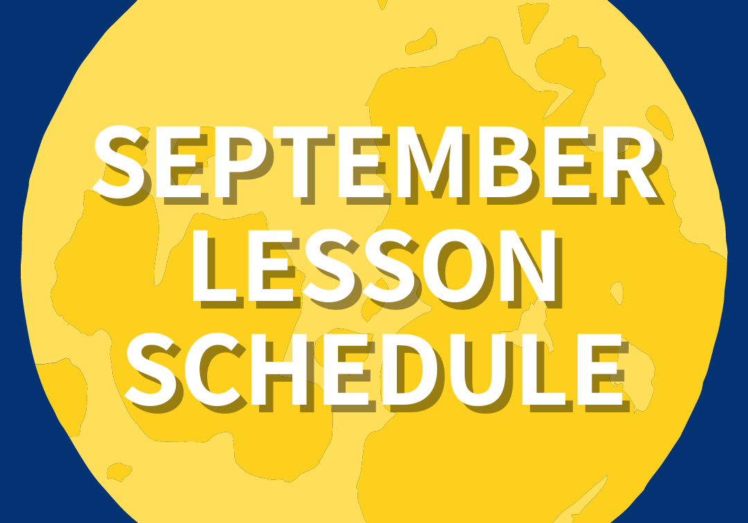 SEPTEMBER LESSON SCHEDULE